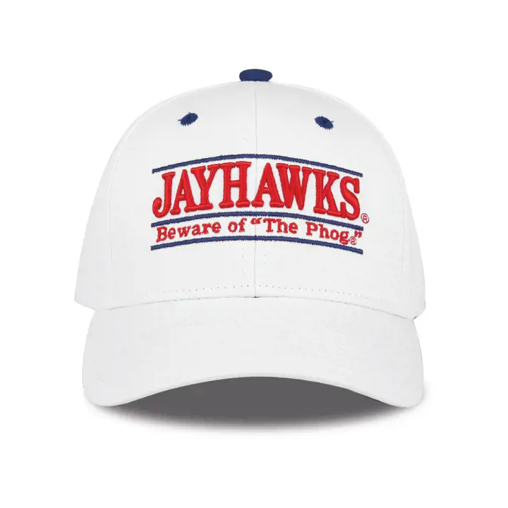 "Kansas Jayhawks NCAA Classic 3 Bar Beware of \"The Phog\"  WHT"