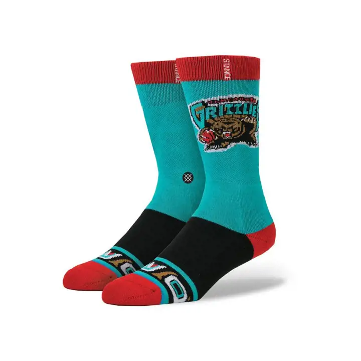 GRIZZLIES NBA Chaussettes Hardwood Classic teal/rouge/noir