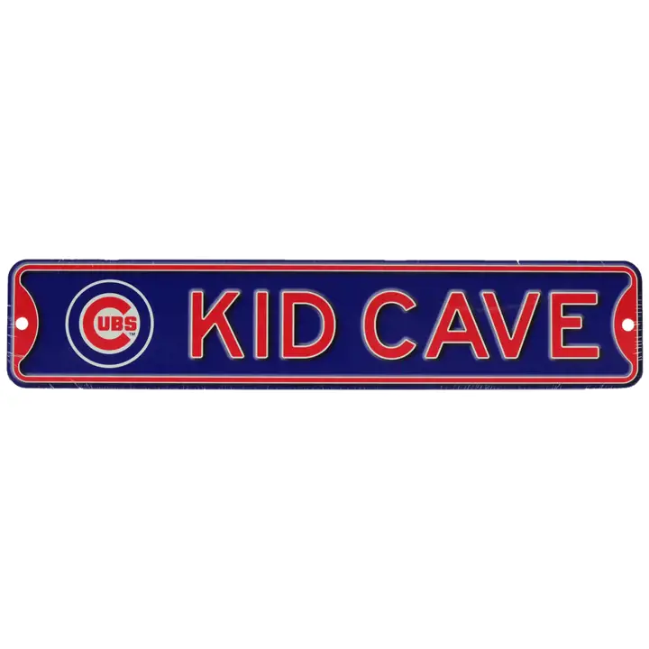 Panneau Grottes des jeunes Cubs  bleu/rouge