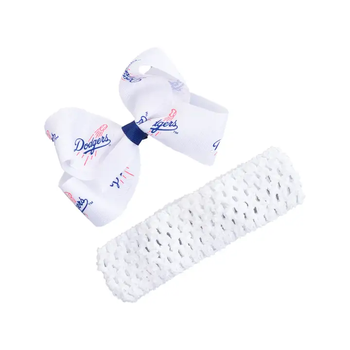 Bandeau au crochet DODGERS avec nœud junior blc/bleu