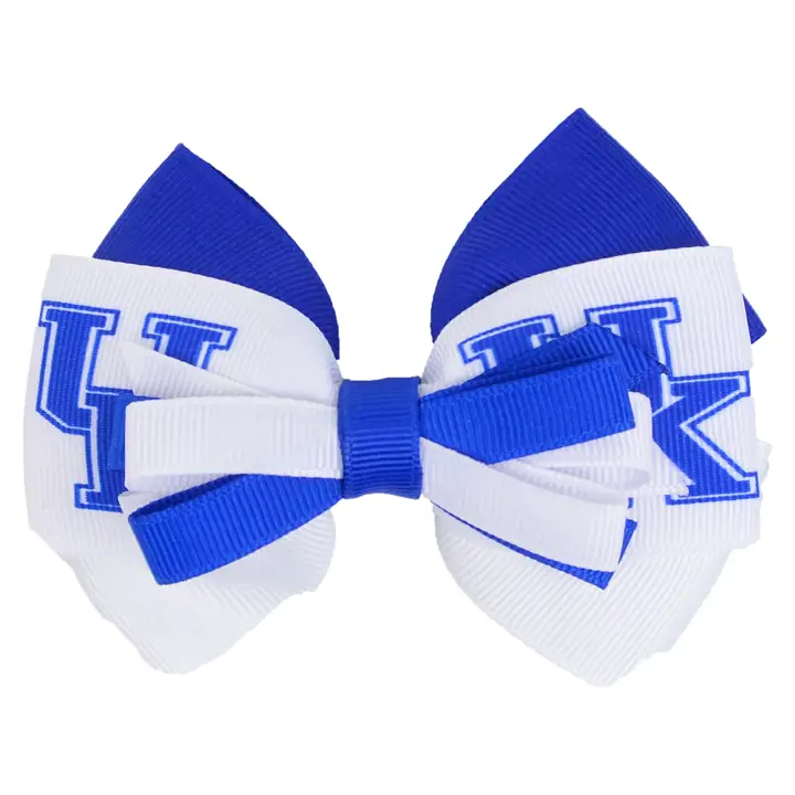 Nœud Pinwheel Kentucky avec boucle blanc/bleu
