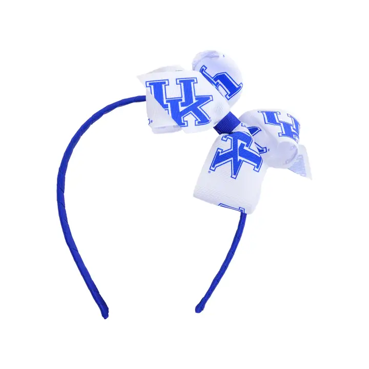 Bandeau pour cheveux Kentucky Wildcats avec nœud junior blanc/bleu