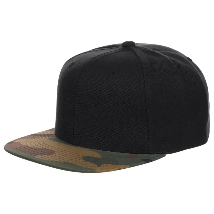Casquette Snapback Unie 14 Noire/Camo