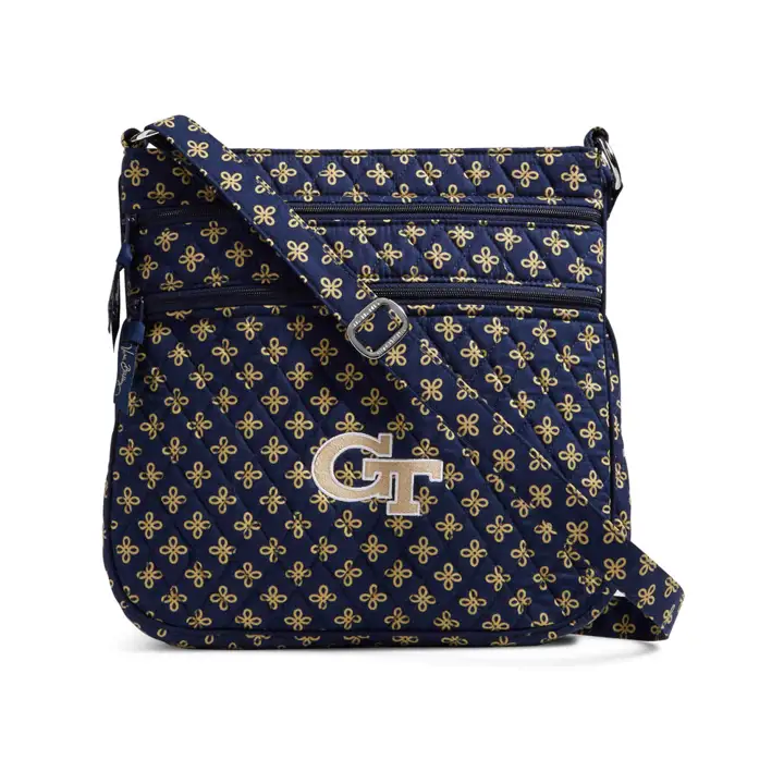 Sac bandoulière Georgia Tech Yellow Jackets Vera Bradley Triple Zip Hipster