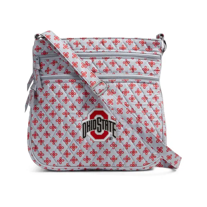 Ohio State Buckeyes Vera Bradley Triple Zip Hipster gris