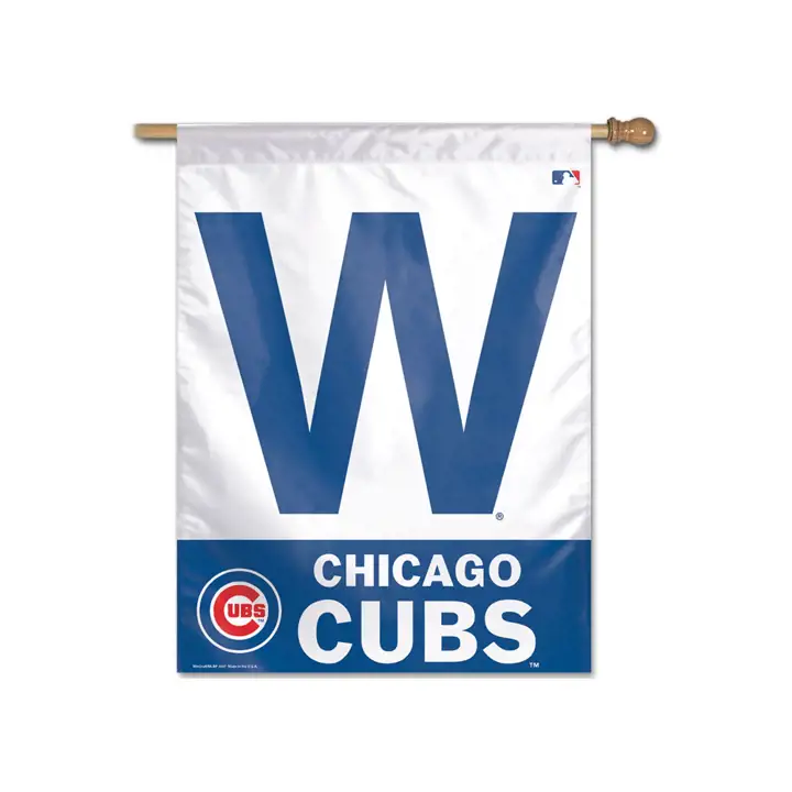 CUBS 27x37 Drapeau vertical "W" blanc/bleu