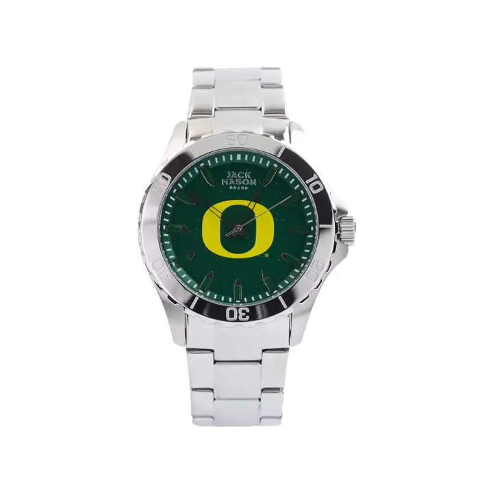 Bracelet sport Oregon Ducks homme couleur Argent/vert
