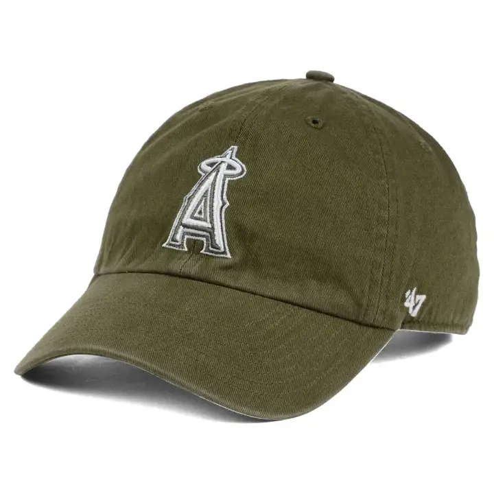 Casquette Anaheim Angels MLB Olive/Blanc '47 Clean Up OLV