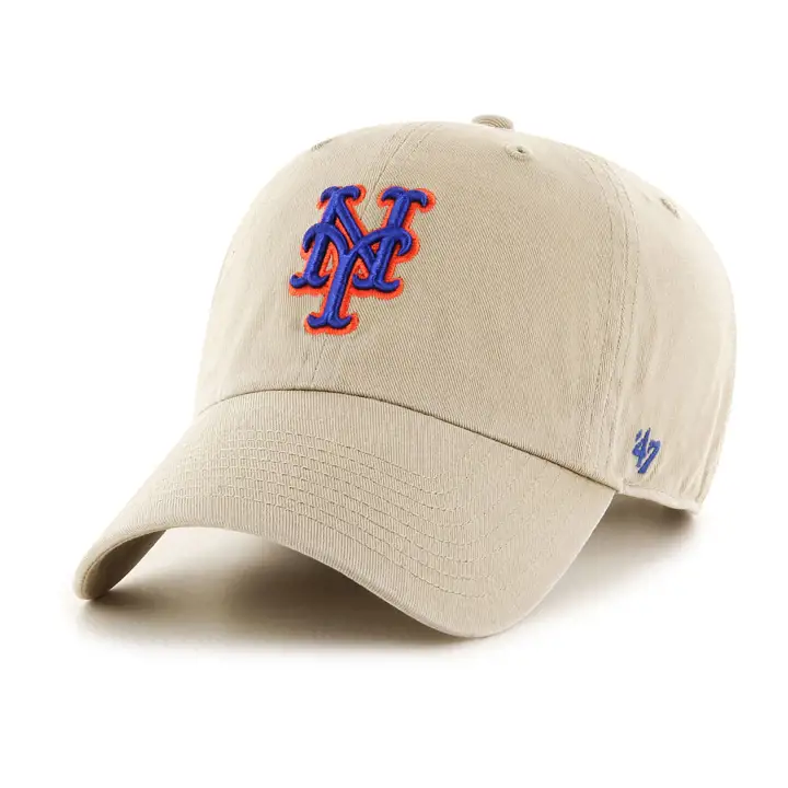 Casquette de baseball New York Mets MLB '47 Clean Up KAKI