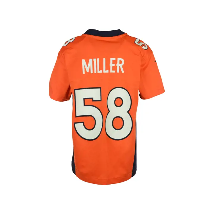 Maillot de match Broncos NFL pour jeune Miller bleu marine