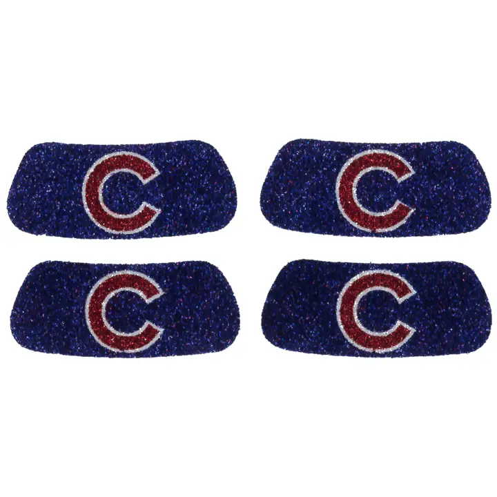 CUBS 2 paires d'autocollants fards pour les yeux à paillettes bleues