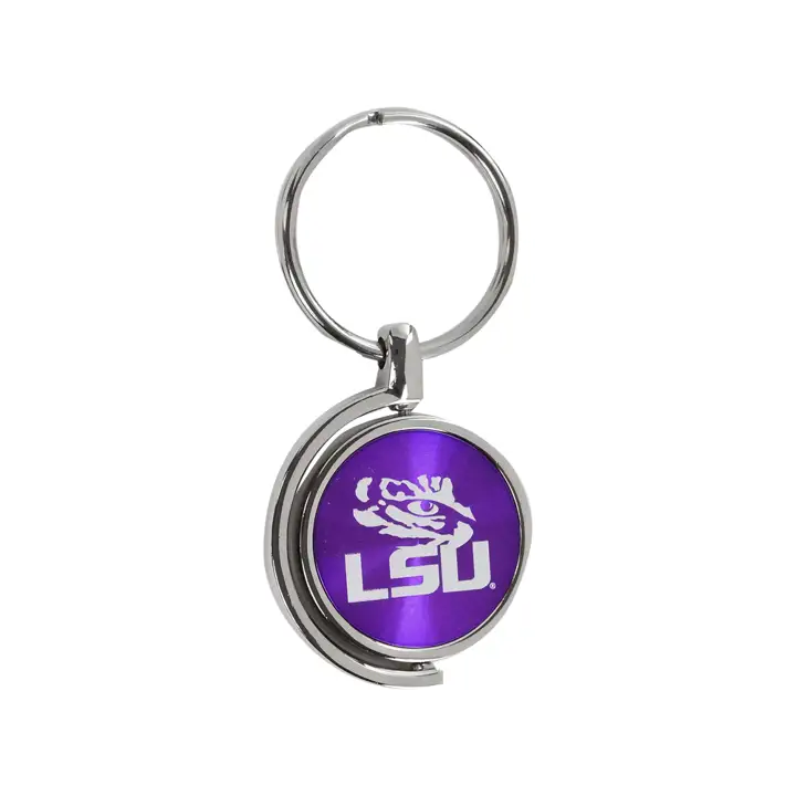 Porte-clés L.S.U. CD Effet Spinner VIOLET/argent