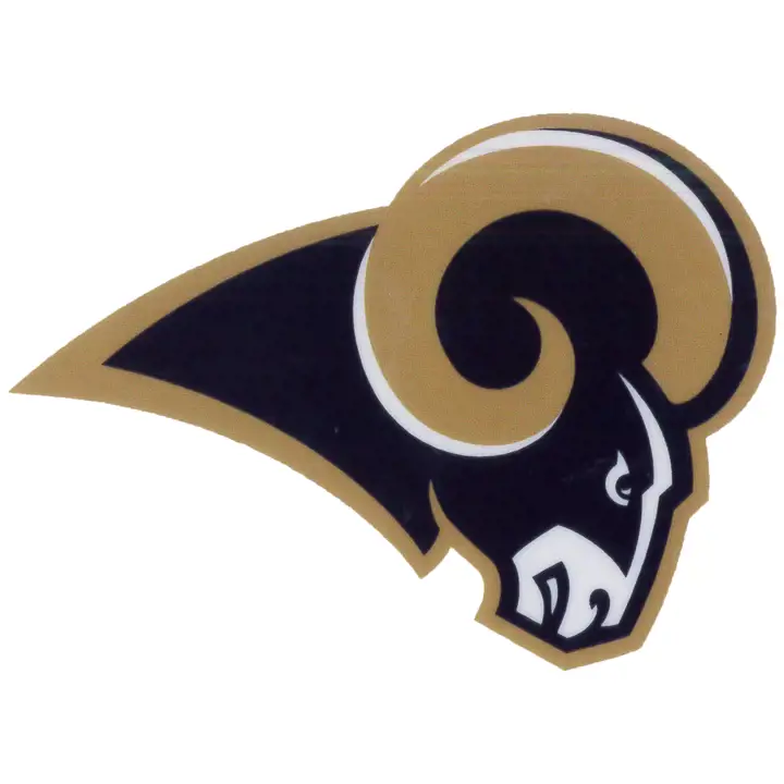 Autocollant statique LA Rams marine/olgl
