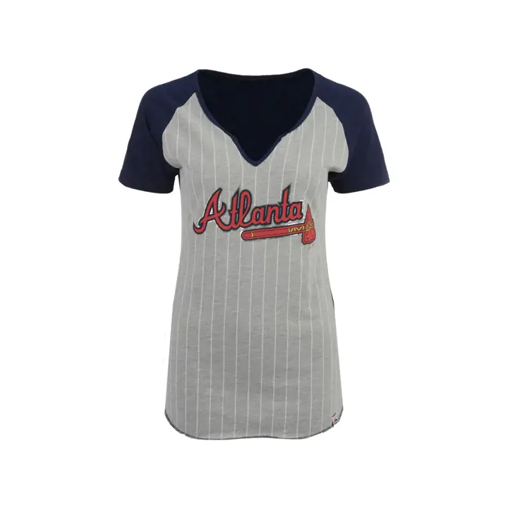 T-shirt rayé pour femme Braves MLB From The Stretch 17 GR