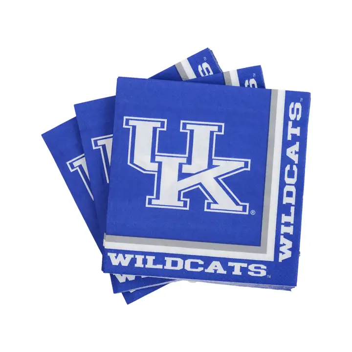 Serviettes de table Kentucky Wildcats - Lot de 16, BLEU/blanc