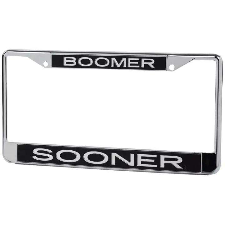 Cadre Oklahoma Laser - Acier inoxydable noir/argent