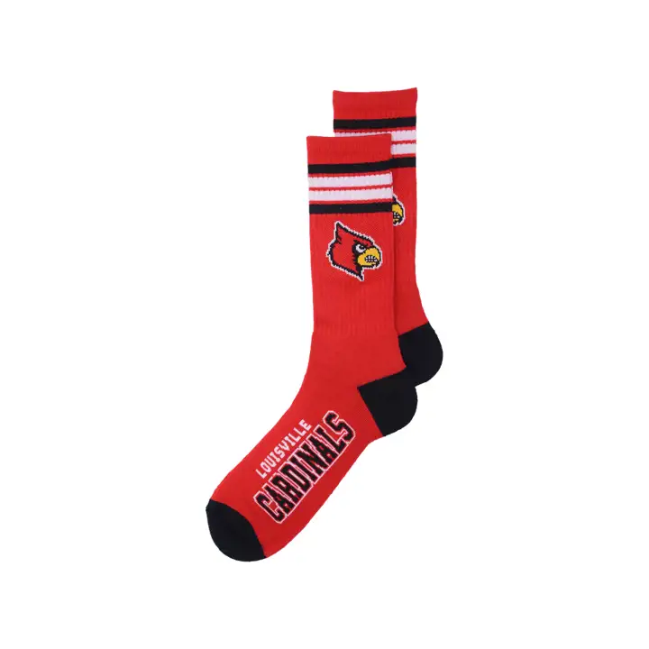 Louisville Cardinals 4 Stripe Deuce Crew 504  RED/blk