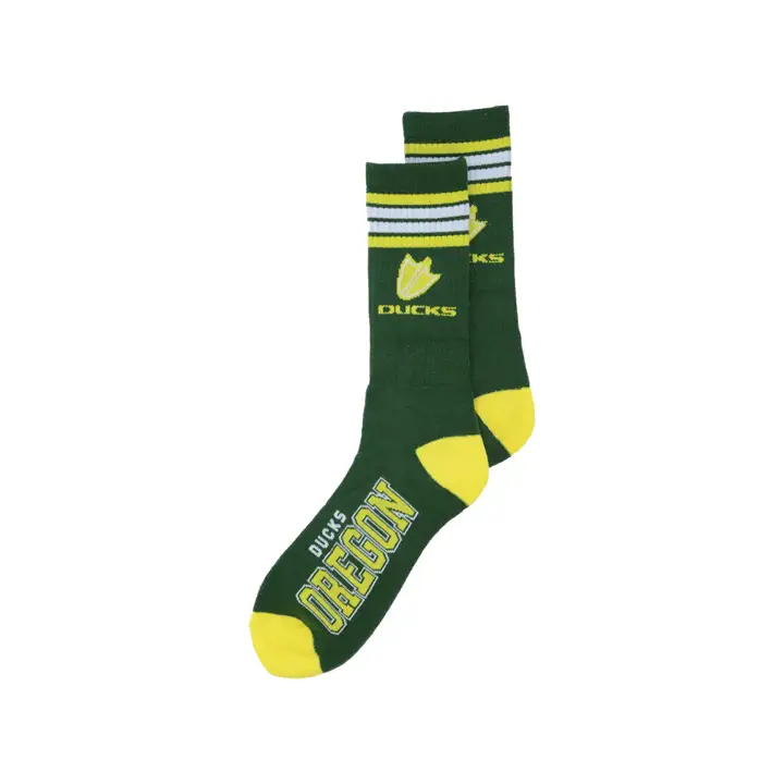Oregon Ducks 4 Stripe Deuce Crew 504 Vert/jaune