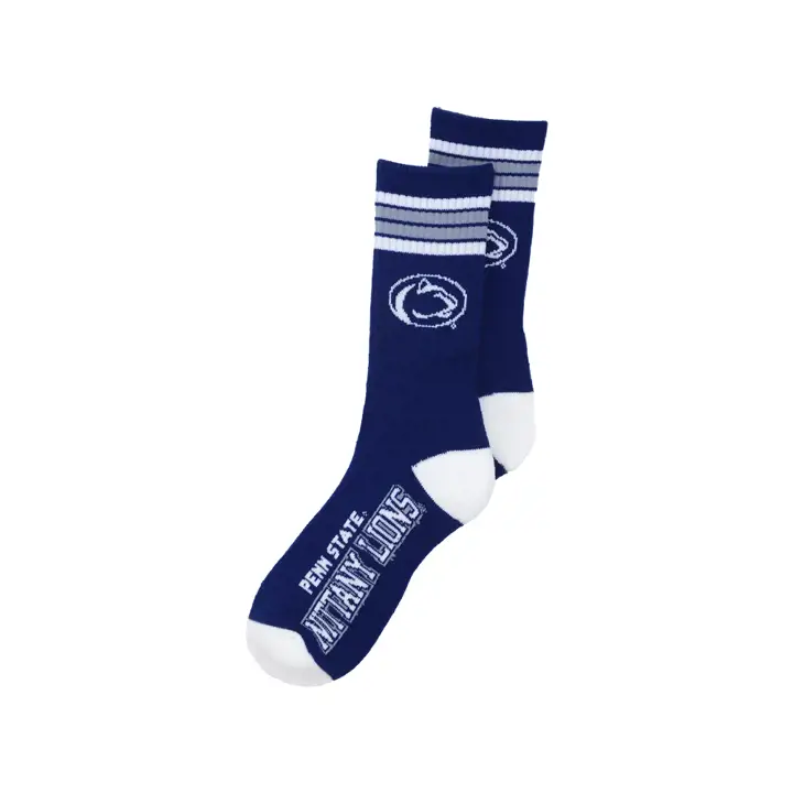 Penn State Nittany Lions 4 Stripe Deuce Crew 504 marine/blanc