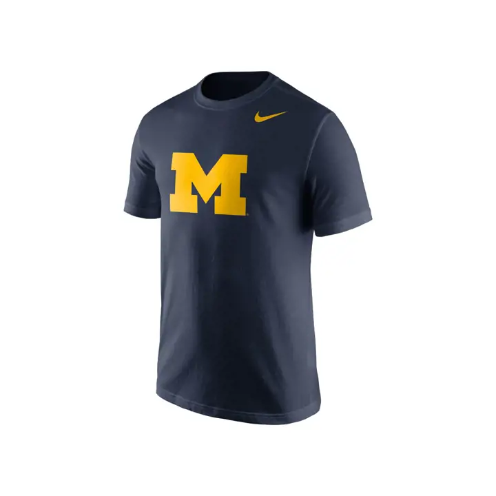 T-shirt marine à logo Michigan NCAA Cotton