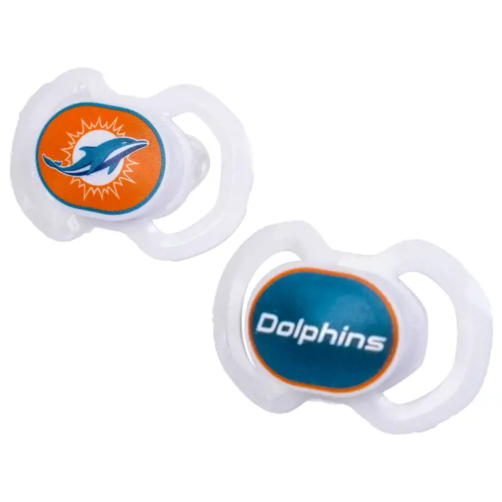 Sucette DAUPHINS paquet de 2 sarcelle/orange/blanc