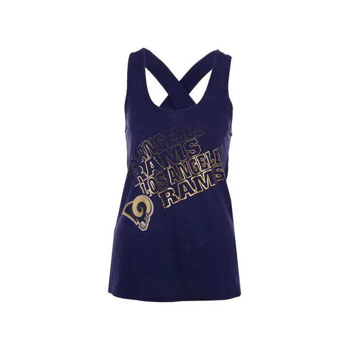 Débardeur Répétition Logo Brillant Femme NFL Rams de Los Angeles 16 marine