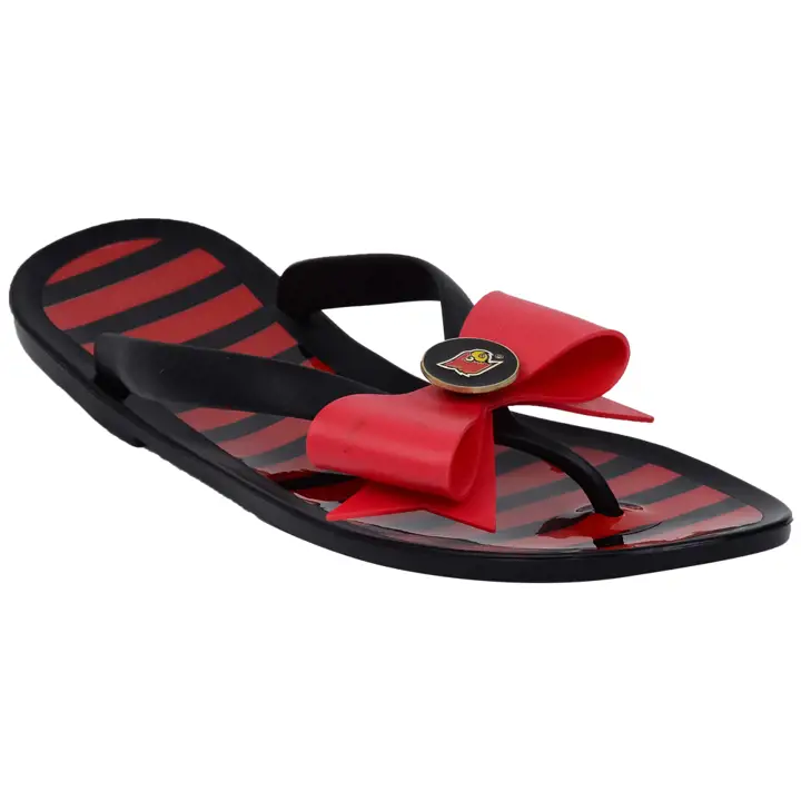 Tongs rayées NCAA Louisville Cardinals ROUGE/NOIR