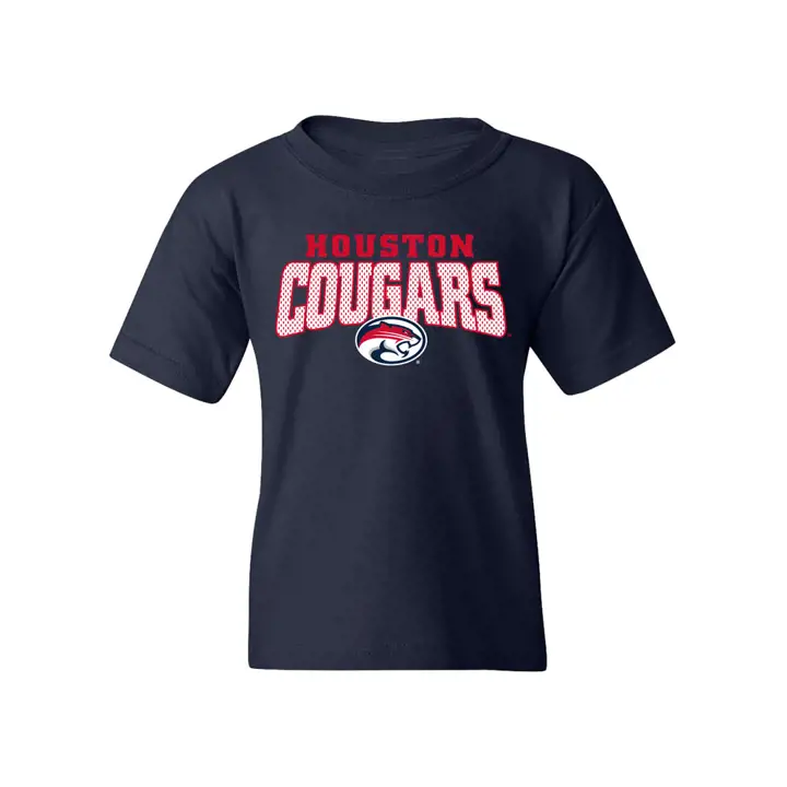 T-shirt graphique en maille NCAA Houston Cougars pour jeune, taille 16, bleu marine