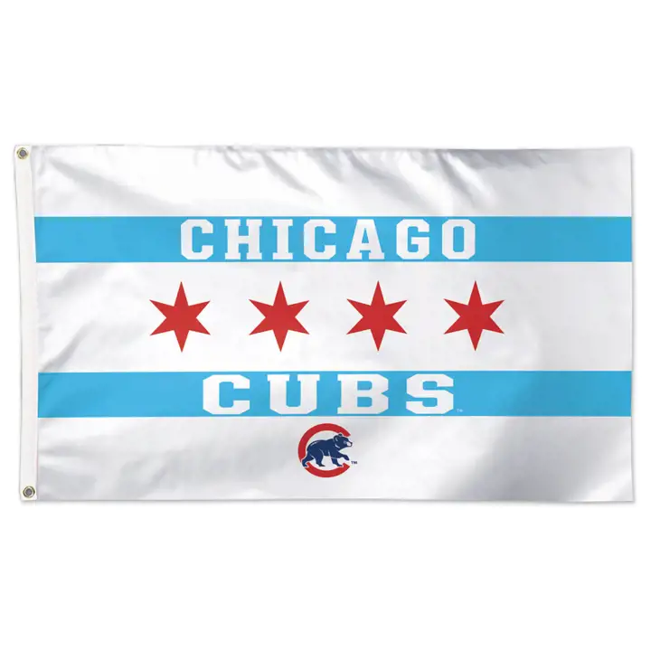 Drapeau de luxe CUBS 3X5 Wincraft CHICAGO blc/bleu/rouge
