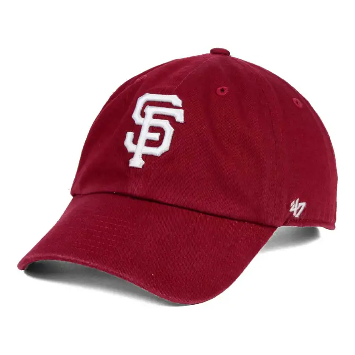 Casquette pour la MLB des SF GIANTS en bordeaux de la marque '47, modèle Clean Up