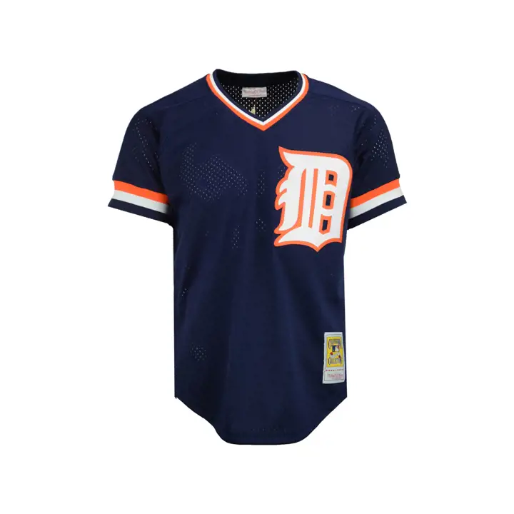 Maillot en maille TIGERS MLB M&N Auth BP Kirk Gibson marine/orange/blanc