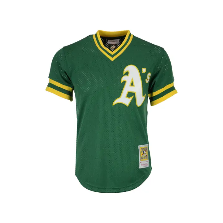 MAILLOT M&N AUTH BP MESH JACKSON A'S MLB kgrn/gl