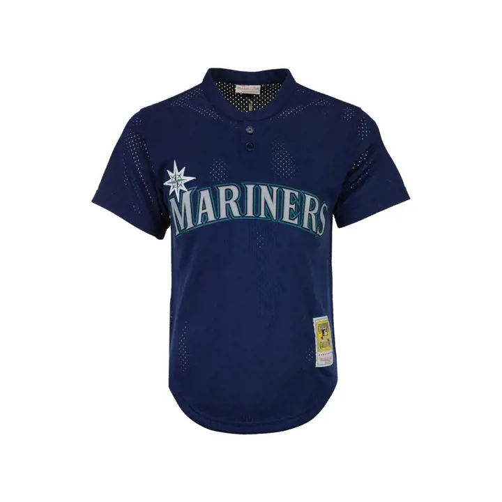 Maillot en maille Mariners MLB M&N Auth BP GRIFFEY bleu marine