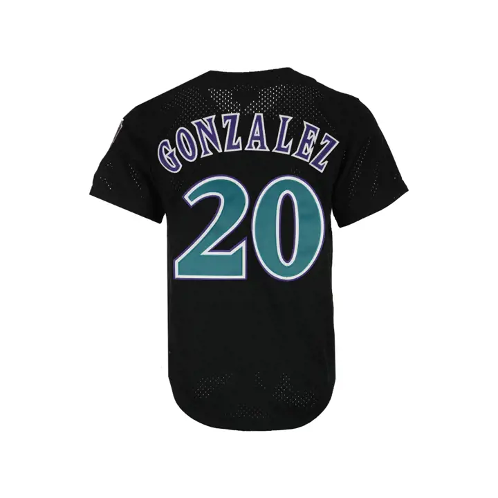 Maillot en mesh officiel MLB DBacks M&N BP Gonzalez noir