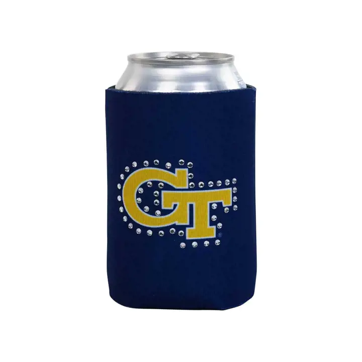 Georgia Tech Yellow Jackets Bling Can Coozie Marine