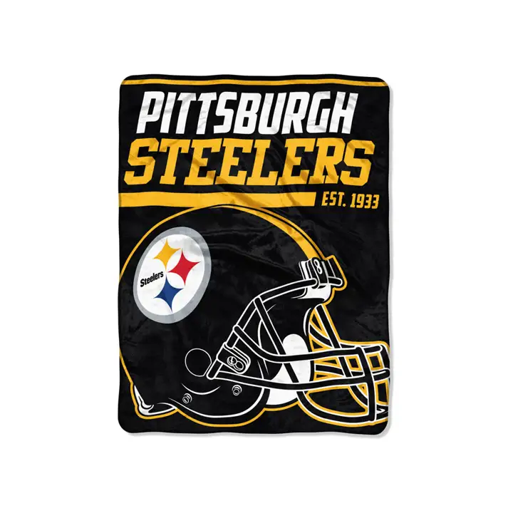 "Doudoune Pittsburgh Steelers Micro Raschel 46x60 \"40 Yard Dash\" B"