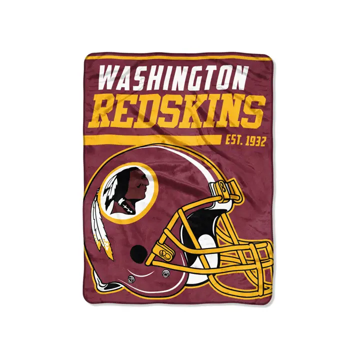 Washington skins Micro Raschel 46x60 "40 Yard Dash" cramoisi/brillant