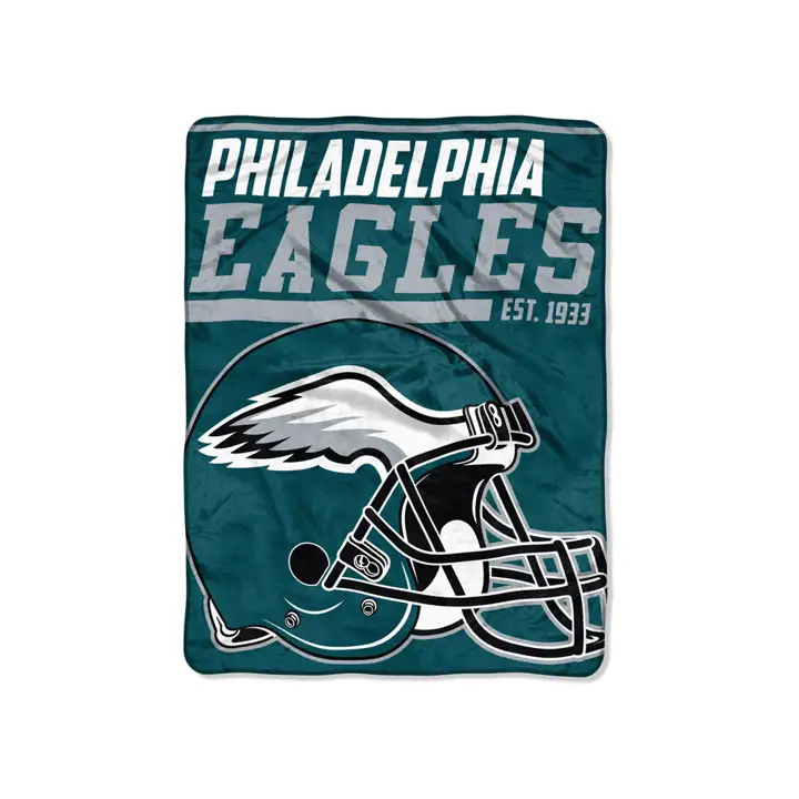 "Couverture polaire micro raschel Philadelphia Eagles 46x60 \"40 Yard Dash\"    GR"