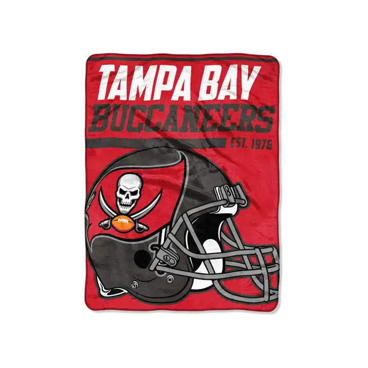 "Couverture polaire micro-raschel Tampa Bay Buccaneers 117x152 cm \"40 Yard Dash\" noir"