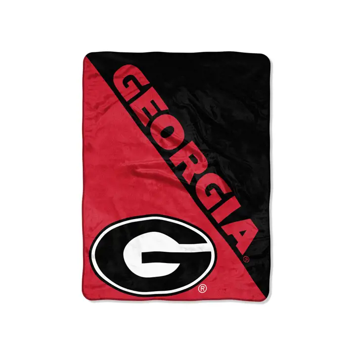 "Georgia Bulldogs Micro Raschel 46x60 \"Halftone\" ROUGE/noir"