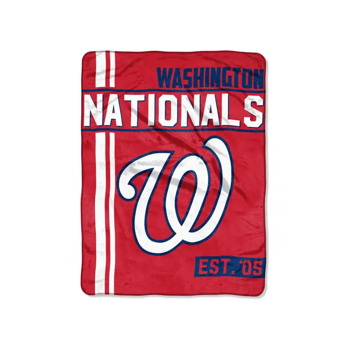 "Washington Nationals Micro Raschel 46x60 \"Walk Off\" ROUGE"