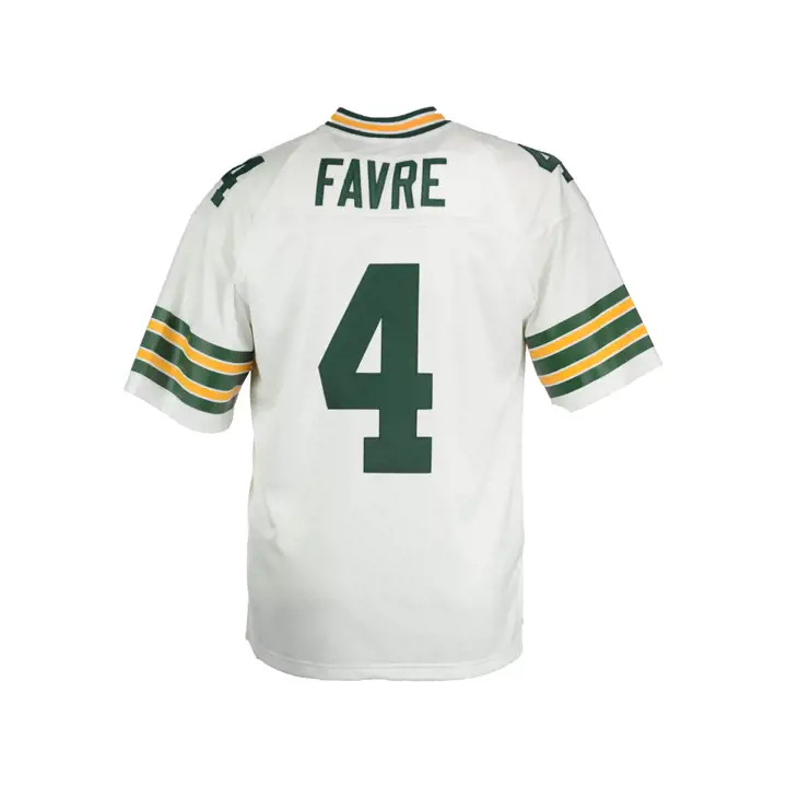 MAILLOT Rétro NFL M&N des Packers B. Favre blanc