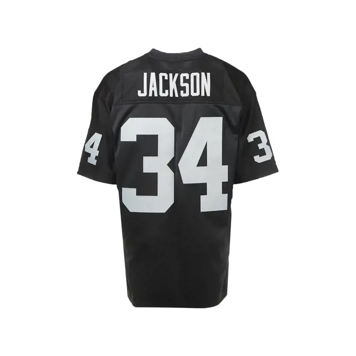 LAS VEGAS RAIDERS Maillot Anciens Joueurs NFL Bo Jackson noir