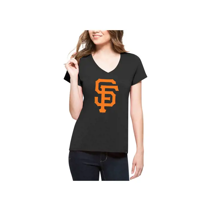 T-shirt femme MLB à logo fendu San Francisco Giants 16 bl