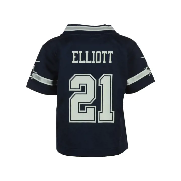 Maillot de match NFL Ezekiel Elliott pour bébé Cowboys marine