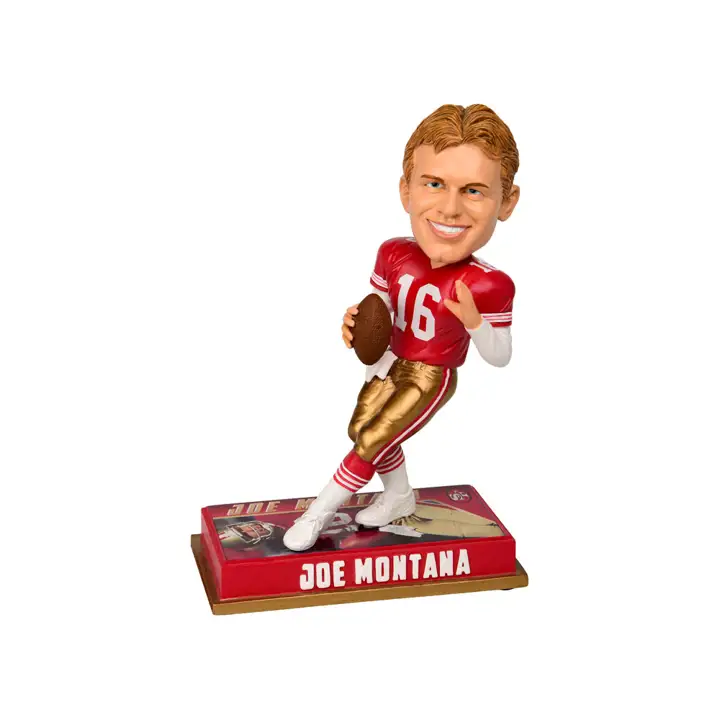"San Francisco 49ers Figurines à tête branlante de joueur retraité de 8 pouces Montana re"