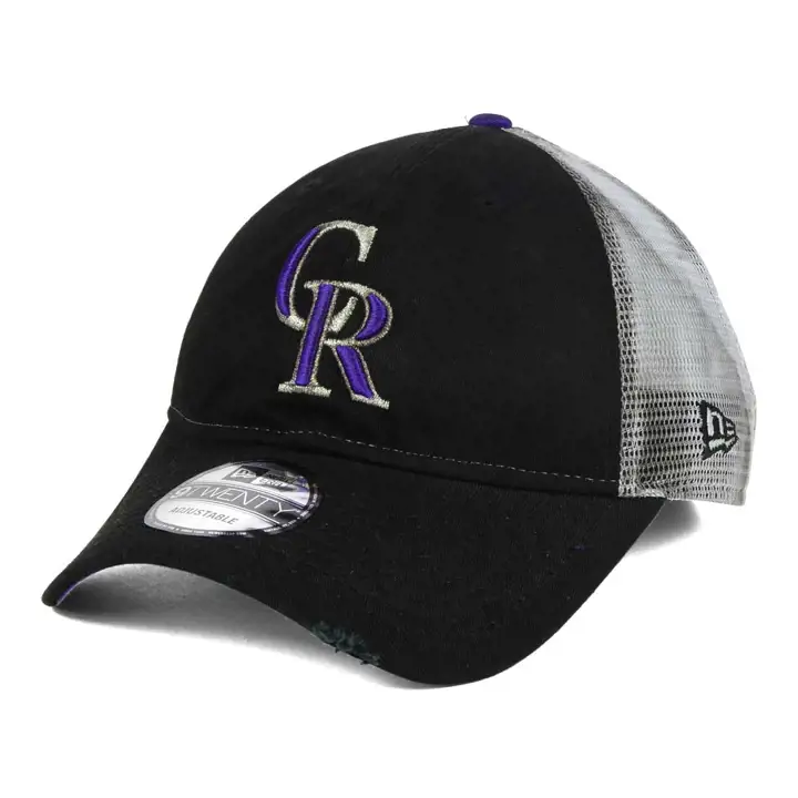 Colorado Rockies MLB Rustic Trucker 9TWENTY XP Noir/gris/violet