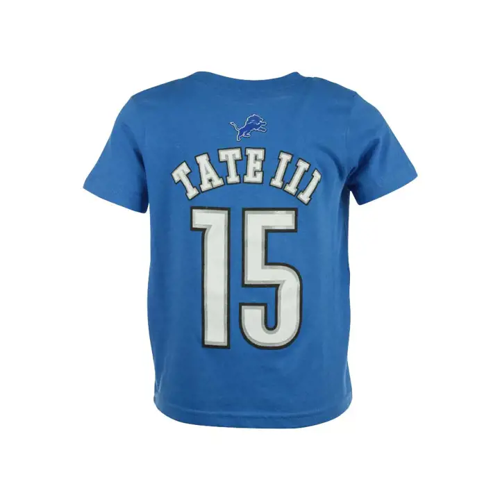 T-shirt Enfant LIONS NFL Mainliner Joueur Tate bleu
