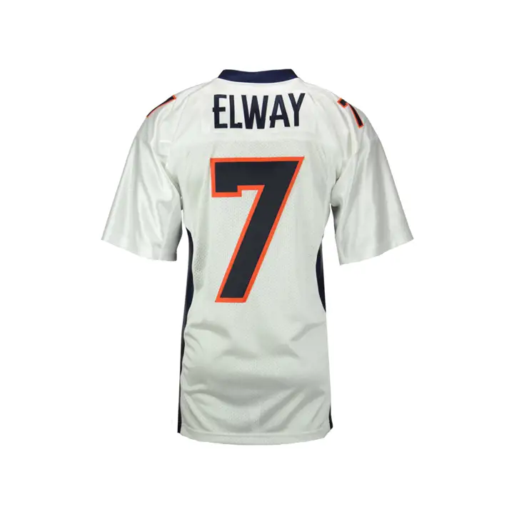 Maillot NFL Authentique Denver Broncos M&N Elway #7 BLANC/marine