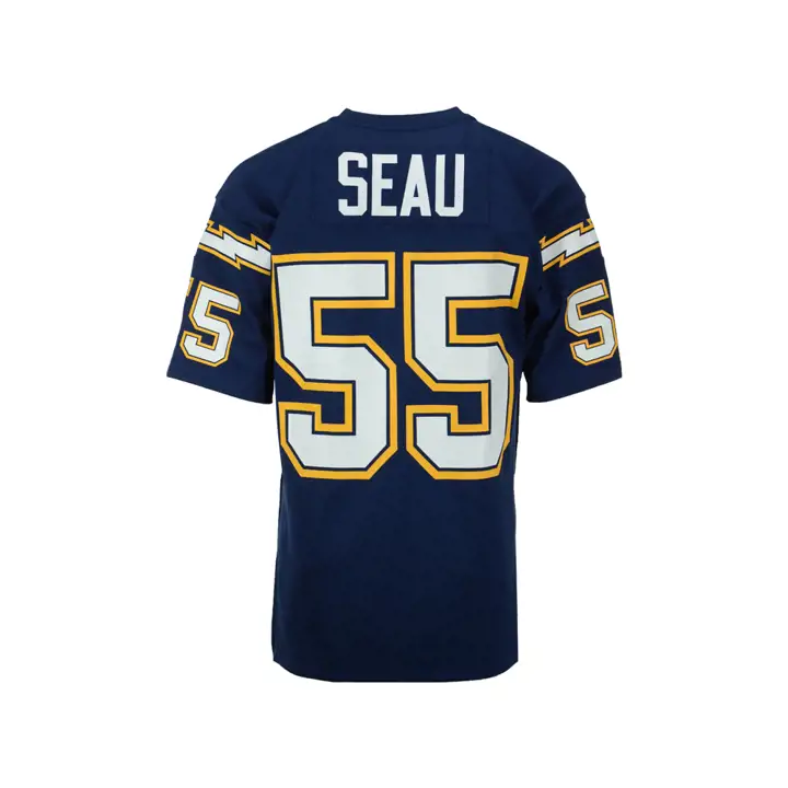 San Diego Chargers NFL M&N Authentic Jersey Seau #55 DKBL